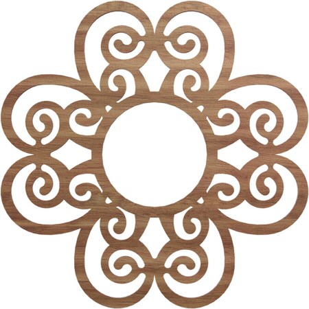 Ekena Millwork Cohen Wood Fretwork Pierced Ceiling Medallion, Walnut, 20"OD x 6 7/8"ID x 1/4"T CMWP20X20X0250COWA